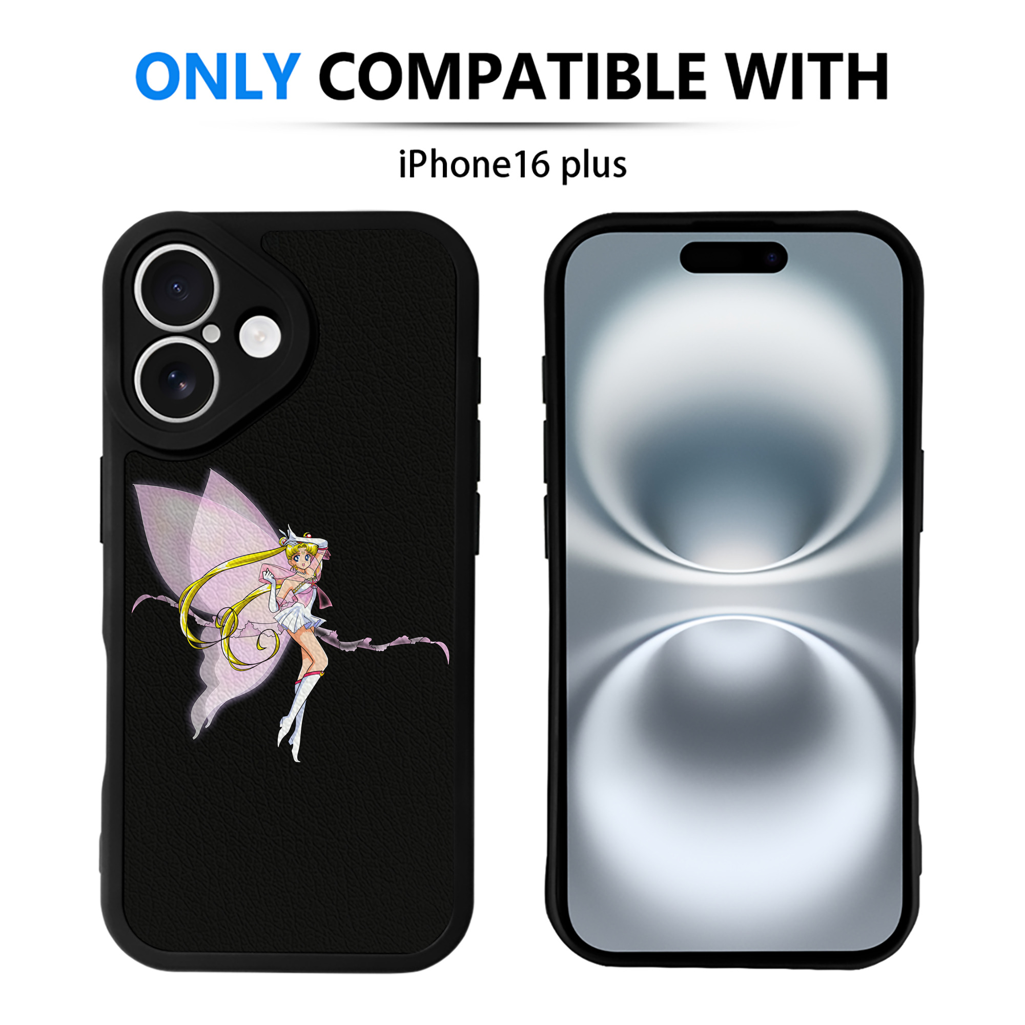 （画像用） 美少女戦士セーラームーン 月野 うさぎ つきの うさぎ Sailor Moon Tsukino Usagi 【iPhone 16シリーズ対応】シリコンスマホケース（レザー調） 材質：シリコン